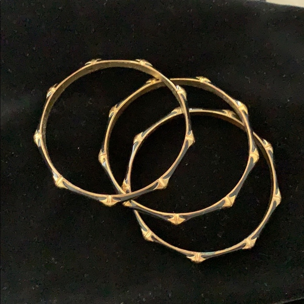 Enamel bangle bracelets (set of 3)